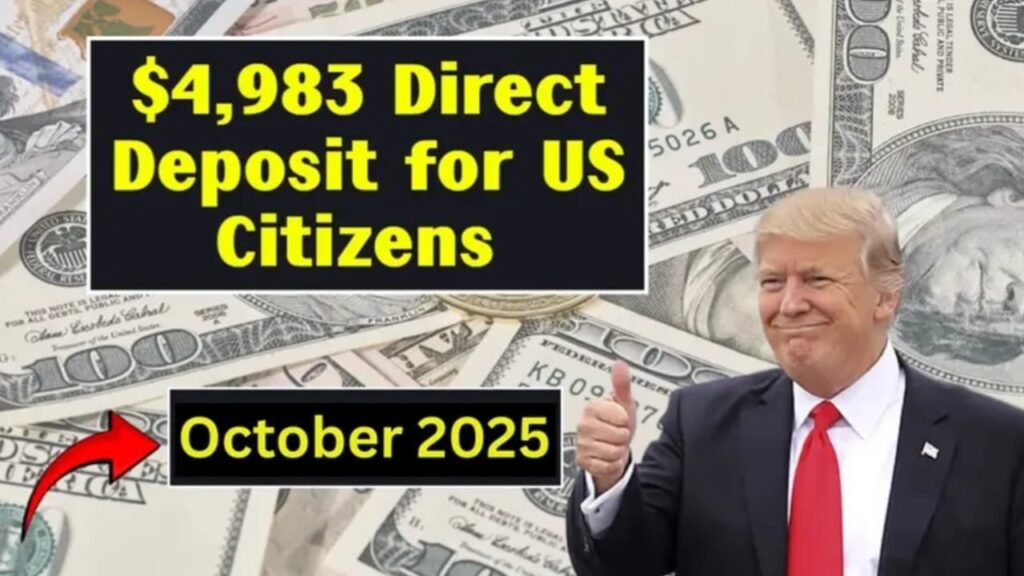 Direct Deposit of $4,983 in October 2025